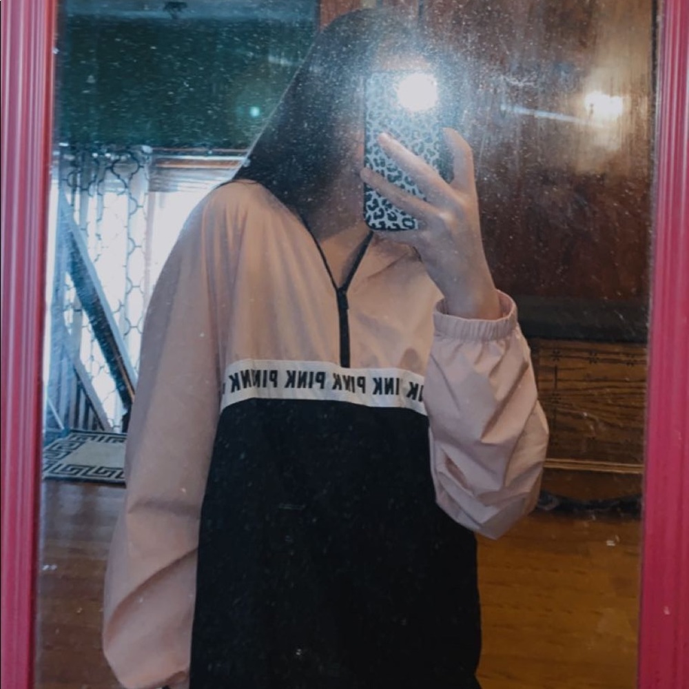 pink windbreaker